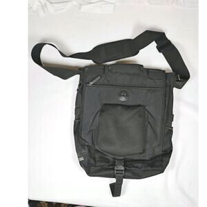 Gap Black Laptop Messenger Bag Briefcase Travel Work Commuter Organizer